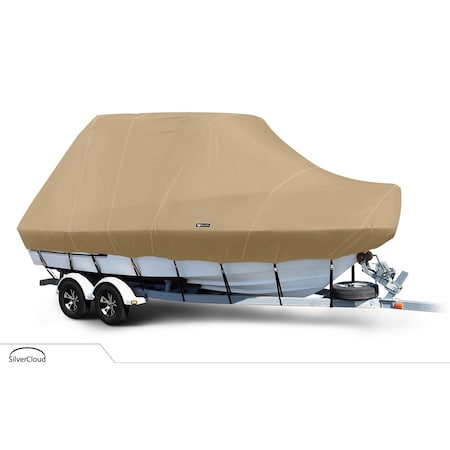 Eevelle Boat Cover CUDDY CABIN Hard Top, Outboard Fits 32ft 6in L up to 120in W Khaki SCVCCTT32120B-KHA
